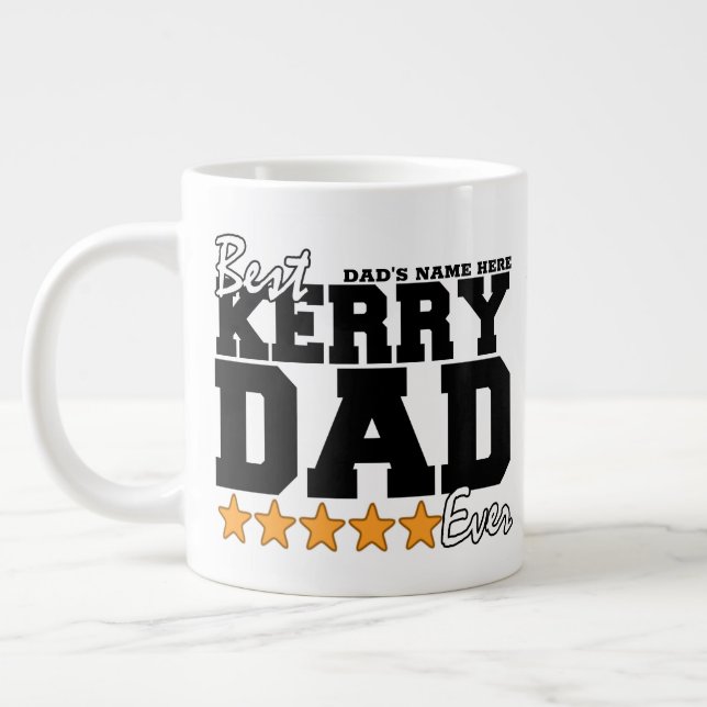 Irish Pappa Kerry Birthday / Fars dag Jumbo Mugg (Vänster)