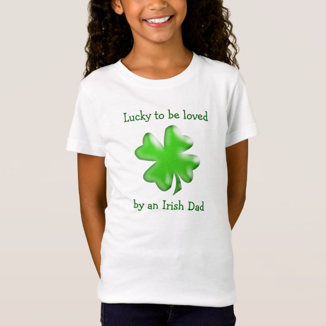 Irish Pappa Lucky Shamrock Kids Shirt T Shirt (Framsida)