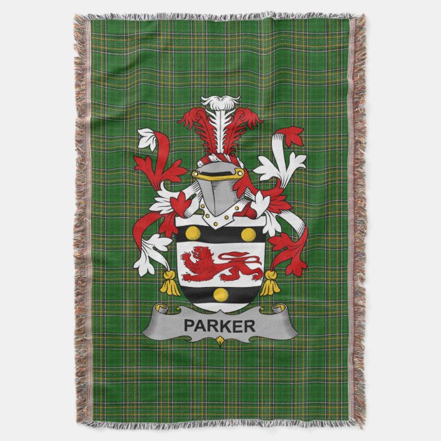 Irish Parker Jackar om Arm Family Crest Ireland Filt (Framsidan Vertikal)