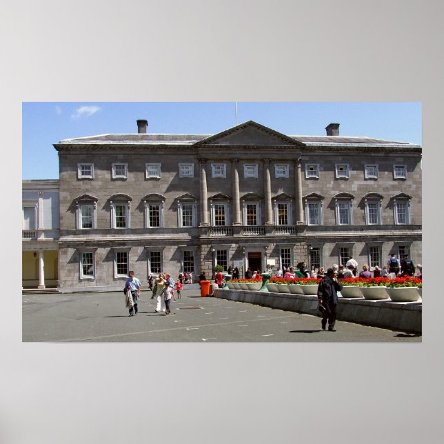 Irish Parliament byggnad, Leinster House Dublin Poster (Framsidan)