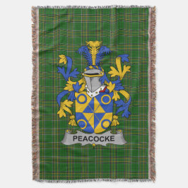 Irish Peacocke Jackar av Arm Family Crest Ireland Filt