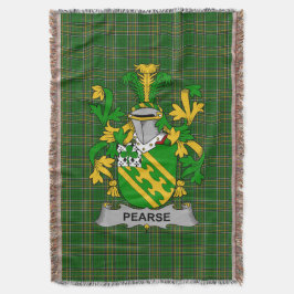 Irish Pearse Jackar om Arm Family Crest Ireland Filt