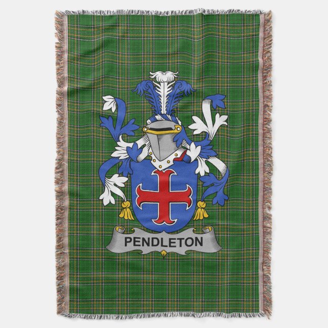 Irish Pendleton Jackar om Arm Family Crest Ireland Filt (Framsidan Vertikal)