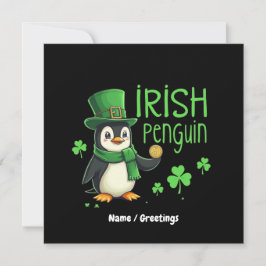 Irish Penguin A Lucky Blend of Roligt, Humor, Char Inbjudningar