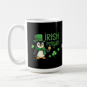 Irish Penguin A Lucky Blend of Roligt, Humor, Char Kaffemugg