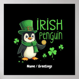 Irish Penguin A Lucky Blend of Roligt, Humor, Char Poster
