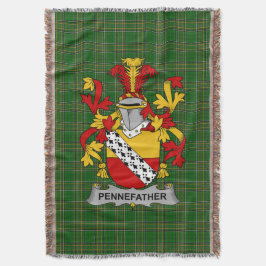 Irish Pennefather Jackar av Arm Family Crest Irela Filt