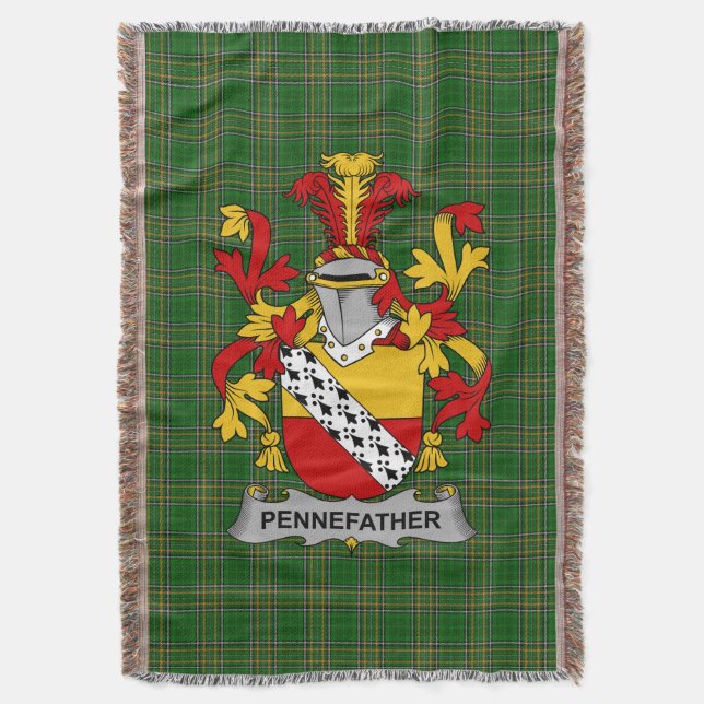 Irish Pennefather Jackar av Arm Family Crest Irela Filt (Framsidan Vertikal)