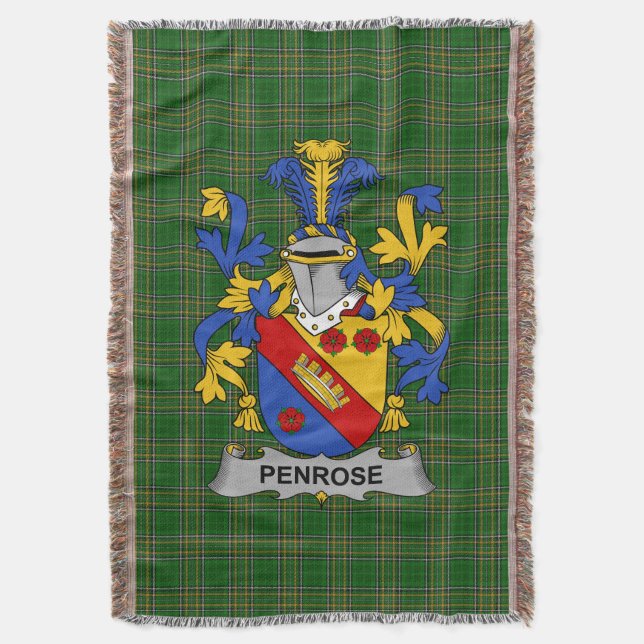 Irish Penrose Jackar Arm Family Crest Ireland Filt (Framsidan Vertikal)