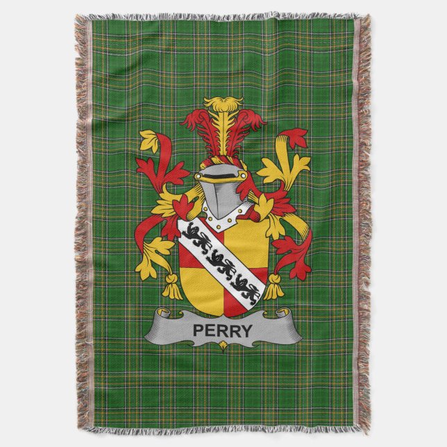 Irish Perry Jackar om Arm Family Crest Ireland Filt (Framsidan Vertikal)
