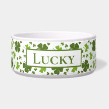 Irish Personlig Large Hund Bowl | Lucky