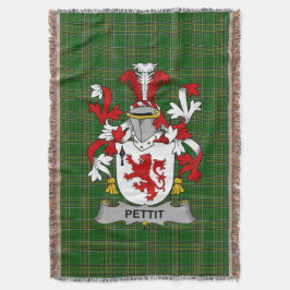 Irish Pettit Jackar om Arm Family Crest Ireland Filt