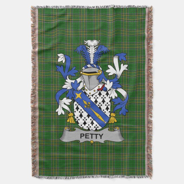 Irish Petty Jackar om Arm Family Crest Ireland Filt (Framsidan Vertikal)