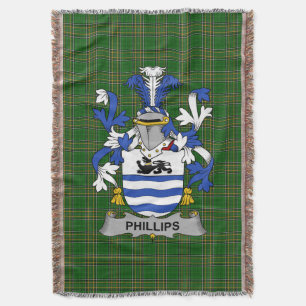 Irish Phillips Jackar Arm Family Crest Ireland Filt