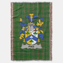Irish Pike Jackar om Arm Family Crest Ireland Filt