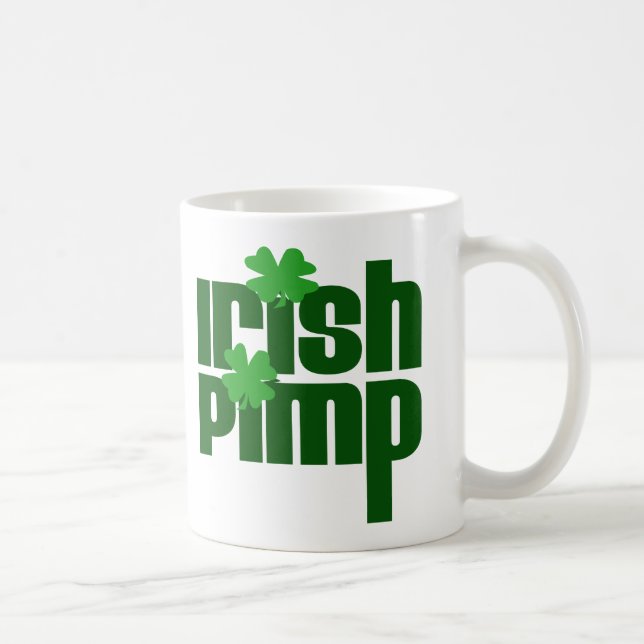 Irish Pimp lustig st patricks day Kaffemugg (Höger)