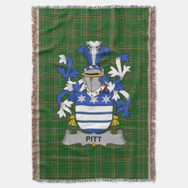 Irish Pitt Jackar om Arm Family Crest Ireland Filt