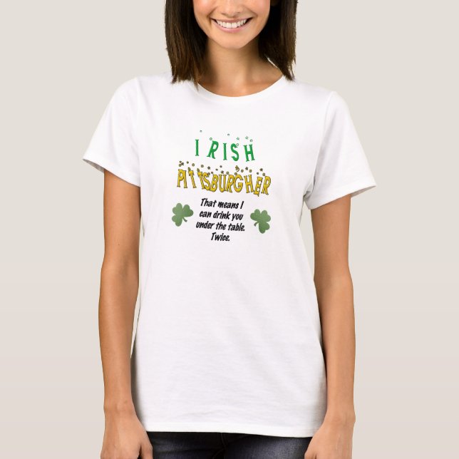 Irish Pittsburgher T Shirt (Framsida)