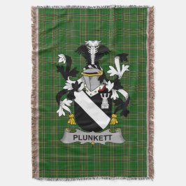 Irish Plunkett Jackar om Arm Family Crest Ireland Filt