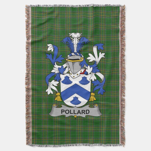 Irish Pollard Jackar Arm Family Crest Ireland Filt (Framsidan Vertikal)