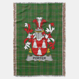 Irish Porter Jackar om Arm Family Crest Ireland Filt