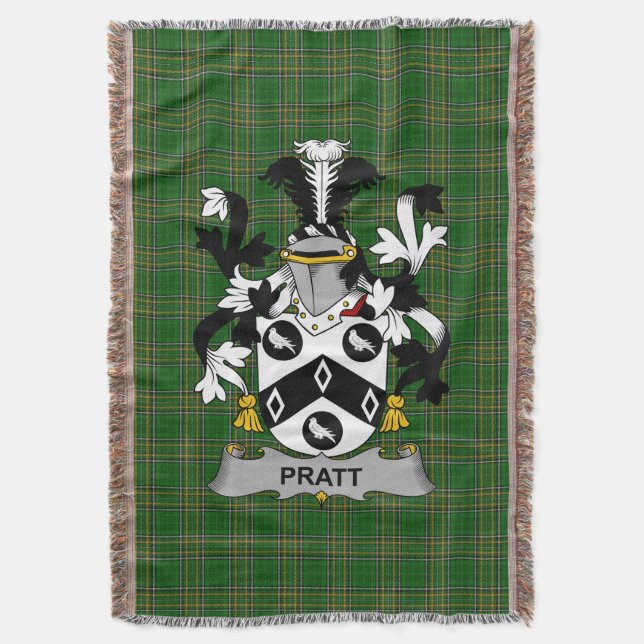 Irish Pratt Jackar om Arm Family Crest Ireland Filt (Framsidan Vertikal)