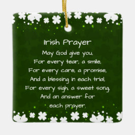 Irish Prayer and Blessing Personlig God Jul Julgransprydnad Keramik
