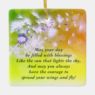 Irish Prayer and Blessing Personlig God Jul Julgransprydnad Keramik