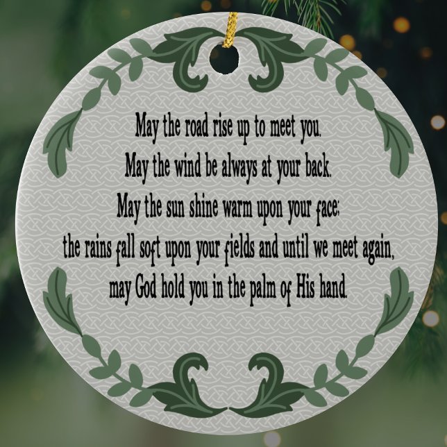 Irish Prayer Blessing Loving Memory Julgransprydnad Keramik (Irish Blessing Keepsake Memory Ornament to remember someone special. Decoration for Christmas )