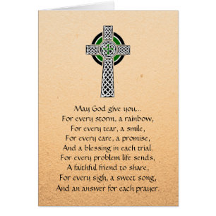 Irish Prayer Celtic Kor Greeting Card Hälsningskort