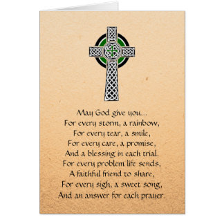 Irish Prayer Celtic Kor Greeting Card Hälsningskort