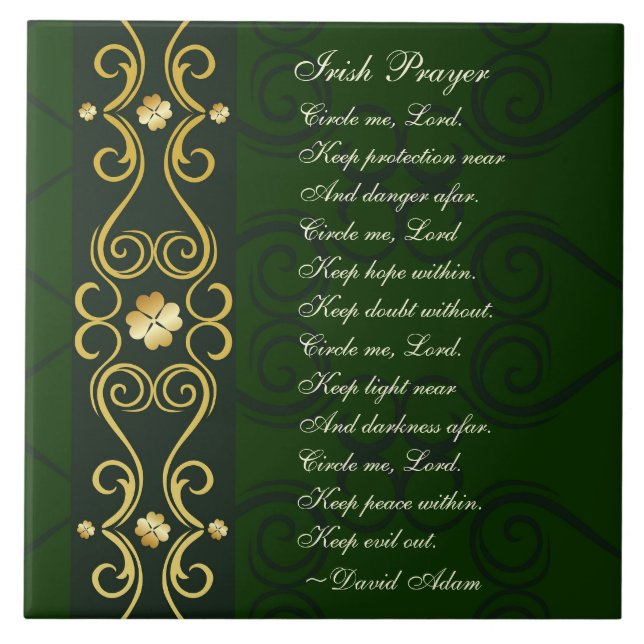 Irish Prayer, Circle me Lord. Kakelplatta (Framsidan)