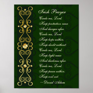 Irish Prayer, Circle me Lord. Poster