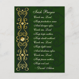 Irish Prayer, Circle me Lord. Vykort