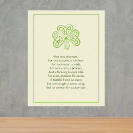 Irish Prayer Faux Poster