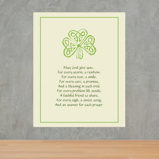 Irish Prayer Faux Poster (Skapare uppladdad)
