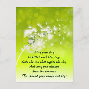 Irish Prayer for Blessings Anpassningsbar Postcard Vykort