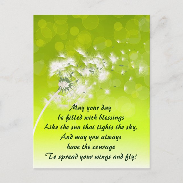 Irish Prayer for Blessings Anpassningsbar Postcard Vykort (Framsida)