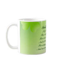 Irish Prayer med Shamrocks och Hearts Mugg