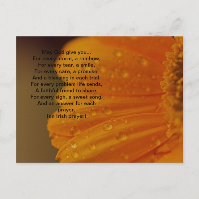 Irish Prayer Postcard Vykort (Framsida)