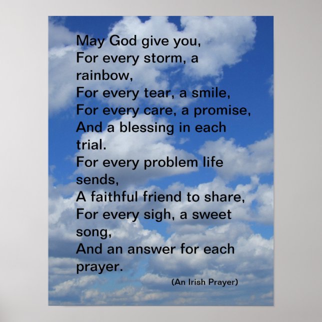 Irish Prayer Poster (Framsidan)