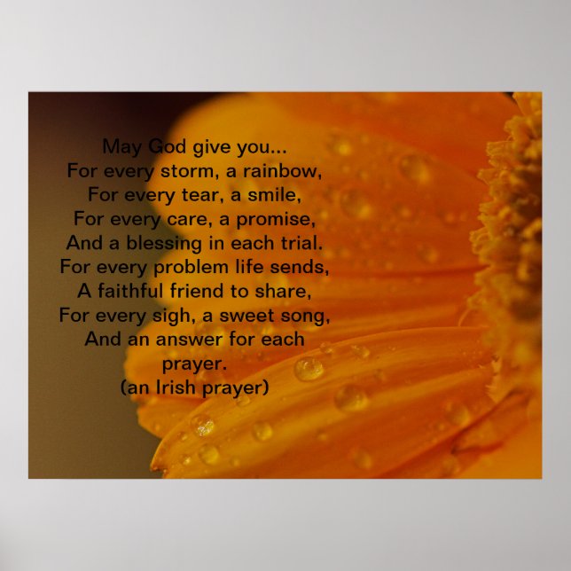 Irish Prayer Print Poster (Framsidan)