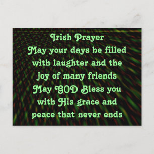 Irish Prayer-vykort Vykort
