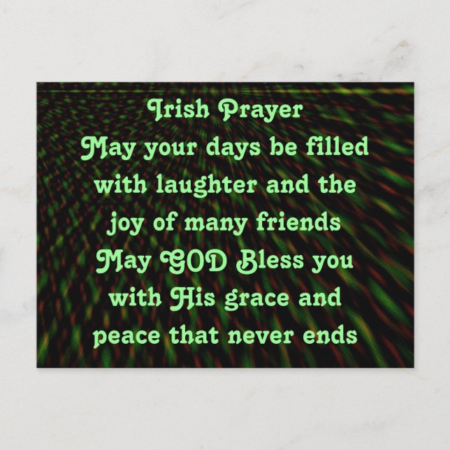 Irish Prayer-vykort Vykort (Framsida)