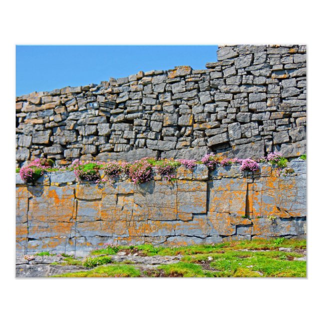 Irish Prehistorisk Stone Fort Fototryck (Framsidan)