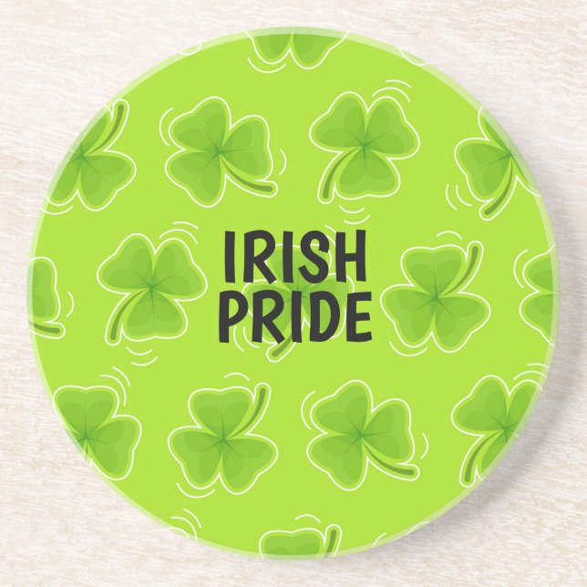 Irish Pride Grönt Shamrock Mönster Underlägg (Framsidan)