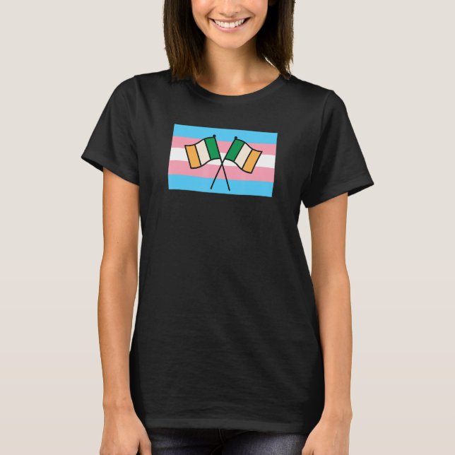 Irish Pride Transgender Pride Flagga St Patrick's  T Shirt (Framsida)
