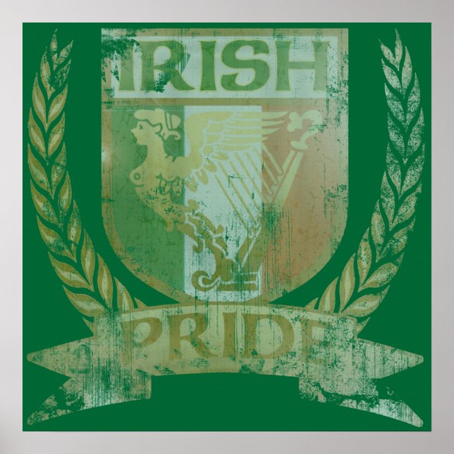 Irish Pride Vapensköld Poster (Framsidan)