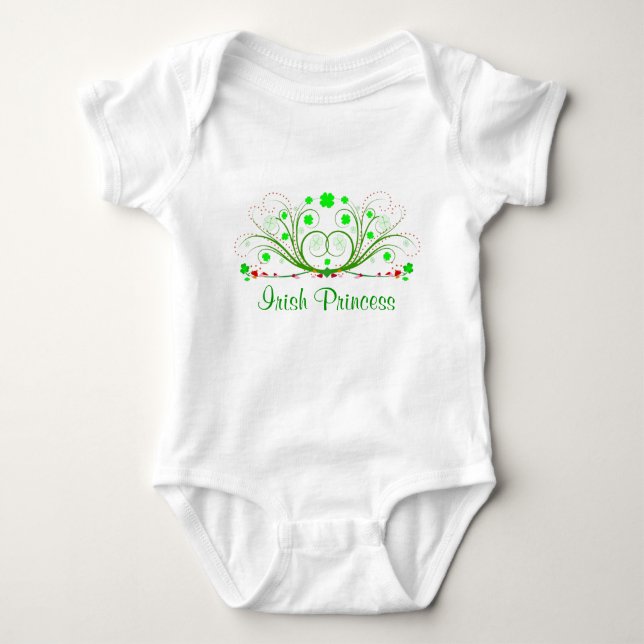 Irish Princess Finare Shamrocks Infant T-shirt (Framsida)