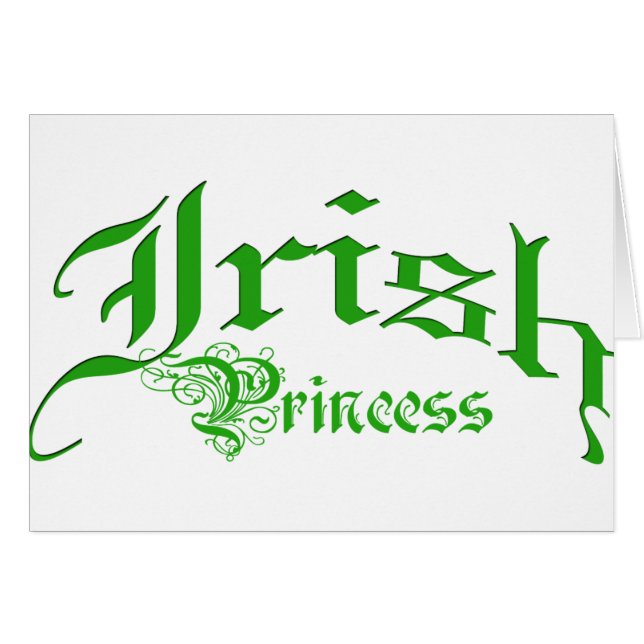 Irish Princess Hälsningskort (Framsidan Horizontal)